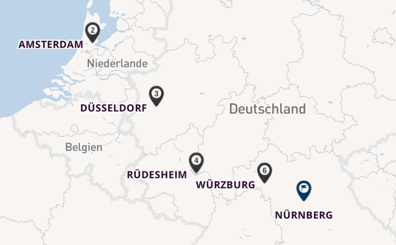Main ab Amsterdam, Niederlande auf der Celebrity Compass