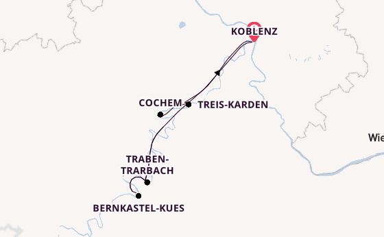 Moezel vanaf Koblenz, Duitsland met de VIVA MOMENTS