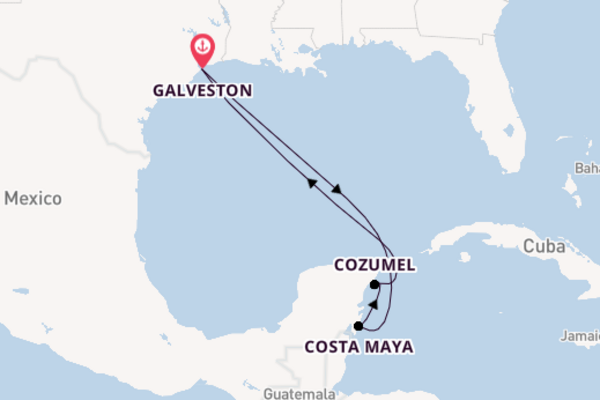 Cruise met Royal Caribbean naar het sprankelende Galveston