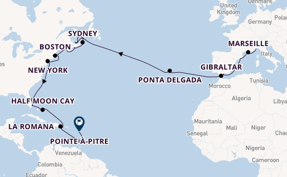 trans-Atlantisch vanaf Savona, Italië met de Costa Fascinosa
