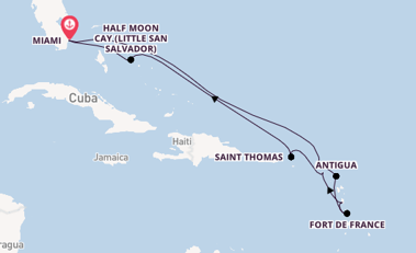 Caribbean from Miami, Florida with the Zuiderdam