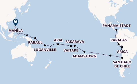 Transpazifik ab Panama-Stadt, Panama auf der VASCO DA GAMA