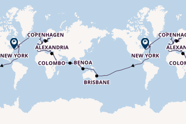 Sydney to New York - World Cruise Liner