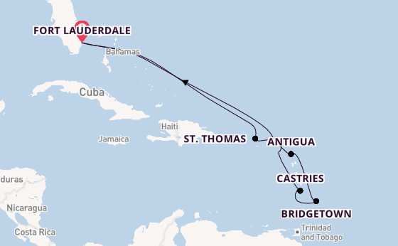Caribbean vanaf Fort Lauderdale, Verenigde Staten met de Enchanted Princess