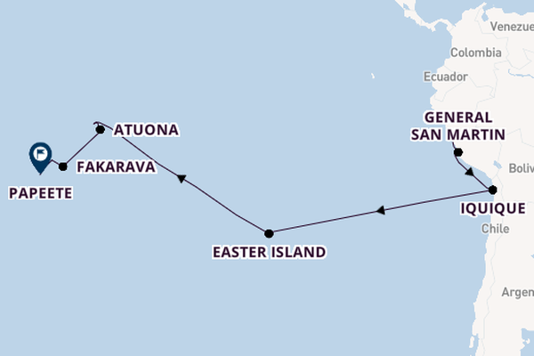 Polynesia from Callao (Lima), Peru with the Seabourn Quest