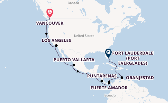 Central America from Vancouver, British Columbia with the Island Princess