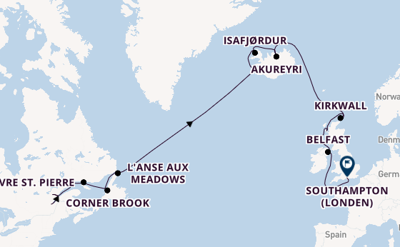 trans-Atlantisch vanaf Québec, Canada met de EXPLORA IV