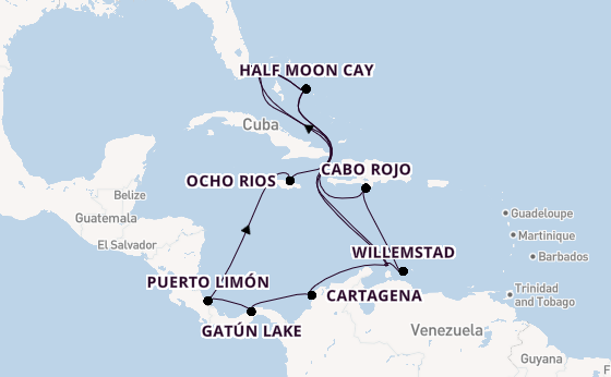 Caribbean vanaf Fort Lauderdale, Verenigde Staten met de Nieuw Amsterdam