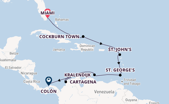 Caribbean vanaf Miami, Verenigde Staten met de MS EUROPA