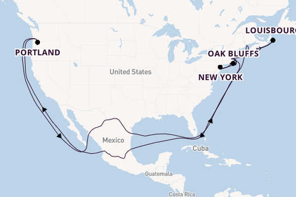 Amerikaanse Oostkust vanaf Boston, Verenigde Staten met de Le Bellot