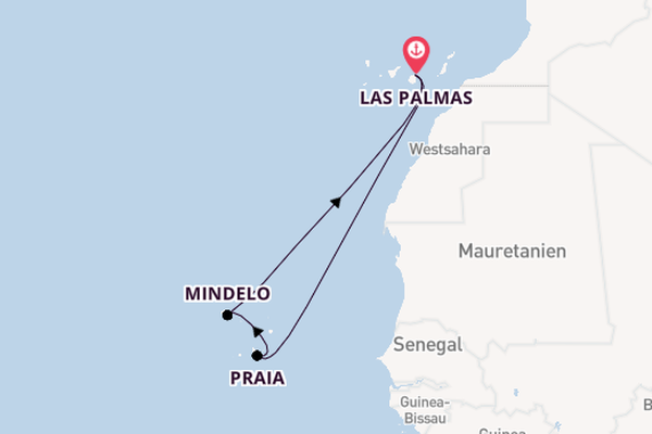 Kanarische Inseln ab Las Palmas, Gran Canaria auf der Mein Schiff 7