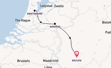 Rijn vanaf Keulen, Duitsland met de Anesha