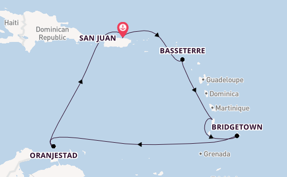 Caribbean vanaf San Juan, Puerto Rico met de Norwegian Viva