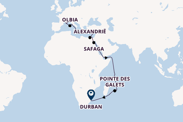 Middellandse Zee vanaf Genua, Italië met de MSC Sinfonia