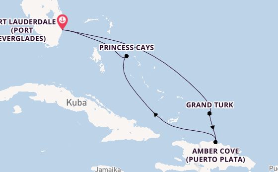 Karibik ab Fort Lauderdale (Port Everglades), USA auf der Caribbean Princess