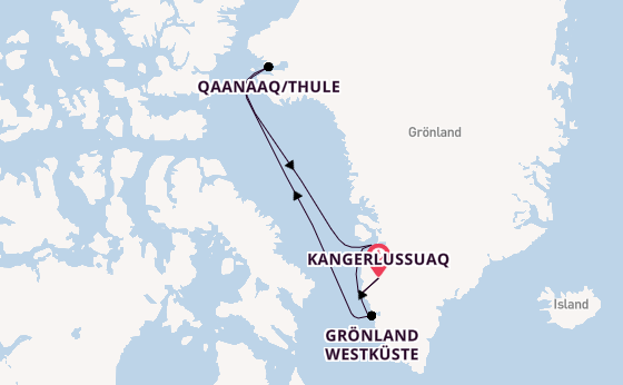 Arktis ab Kangerlussuaq, Grönland auf der HANSEATIC inspiration