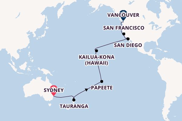 Transpacific from Sydney, Australia with the Royal Princess