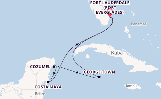 Westliche Karibik ab Fort Lauderdale (Port Everglades), USA auf der Celebrity Silhouette