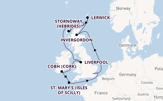 13 day expedition on board the Ambience from Tilbury (London)