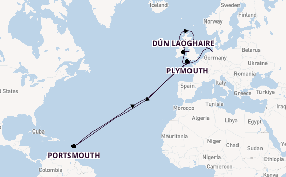 Britse Eilanden vanaf Bremerhaven, Duitsland met de Artania