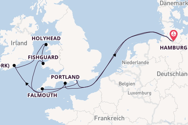 Britische Inseln ab Hamburg auf AIDAbella