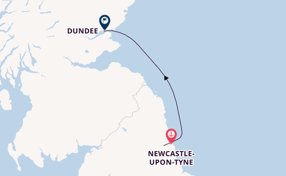 Cruising to Dundee from Newcastle-upon-Tyne