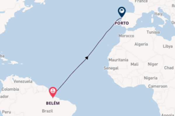 12daagse cruise vanaf Belém, Brazilië