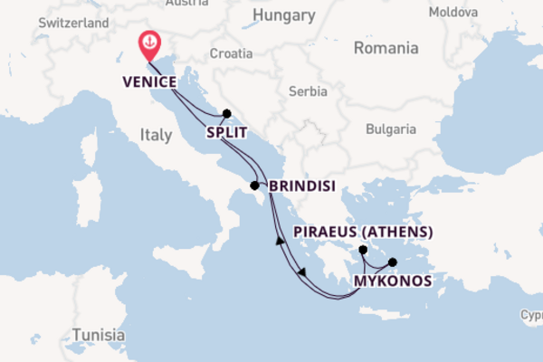 Mediterranean from Venice with the MSC Sinfonia