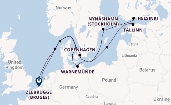 England from Amsterdam, Netherlands with the Carnival Miracle