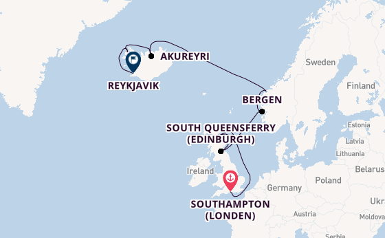 Verenigd Koninkrijk vanaf Southampton (Londen), Engeland met de Norwegian Star