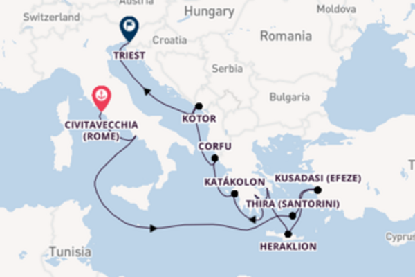 Cruise in 13 dagen naar Triest met Holland America Line