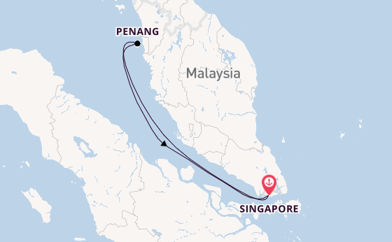 Zuidoost-Azië vanaf Singapore, Singapore met de Quantum of the Seas