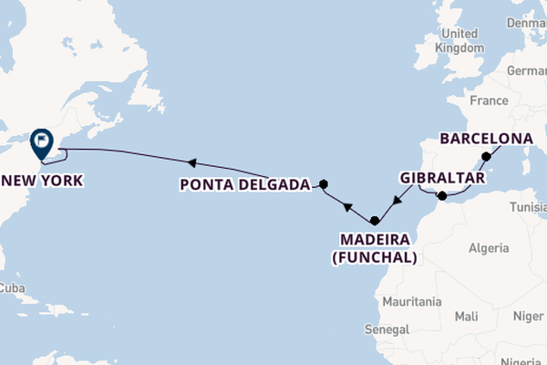 Transatlantic from Marseille, France with the MSC Meraviglia