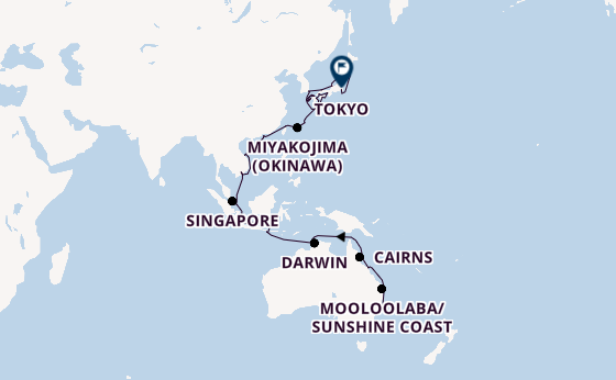 Japan from Sydney, Australia with the Azamara Pursuit