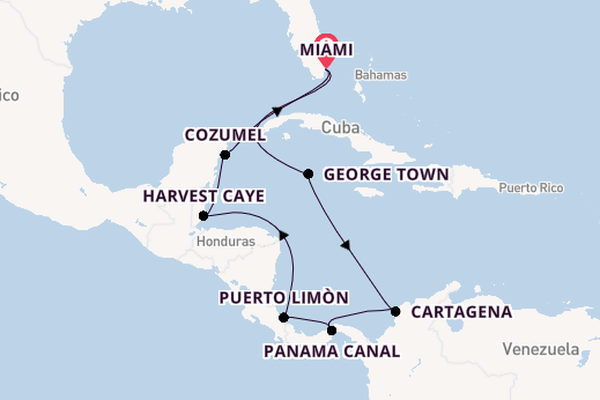 Central America from Miami, Florida, USA with the Norwegian Sun