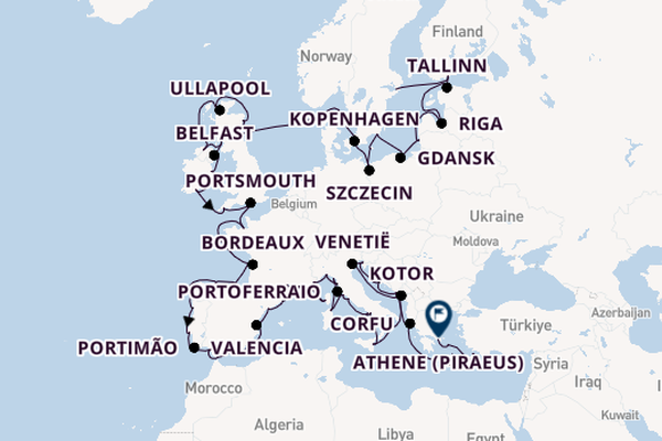Middellandse Zee vanaf Stockholm, Zweden met de Azamara Quest