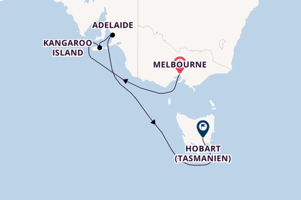 Australien ab Melbourne, Australien auf der Silver Moon