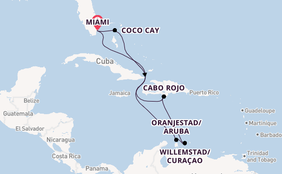 Caribbean from Miami, Florida, USA with the Freedom of the Seas