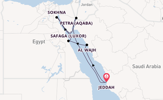 Middle East from Jeddah, Saudi Arabia with the Explora V