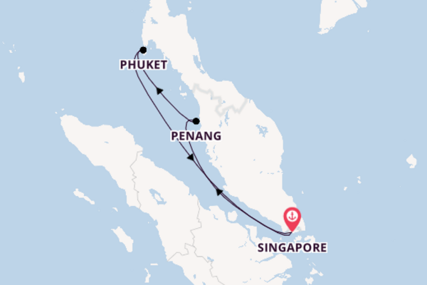 Bali & Singapore Stay with Cruise to Penang & Phuket