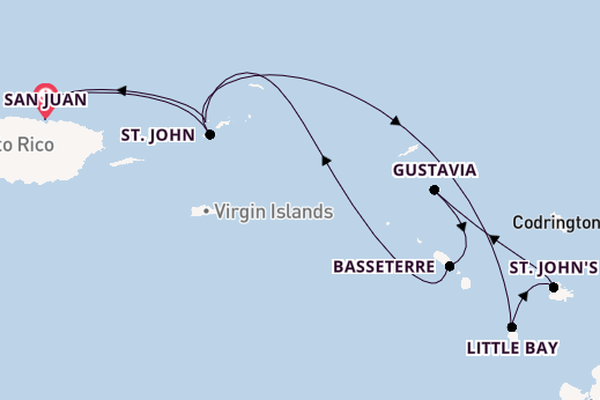 Karibik ab San Juan, Puerto Rico auf der Silver Shadow