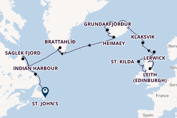 Transatlantic from Belfast, Northern Ireland, United Kingdom with the Seabourn Venture