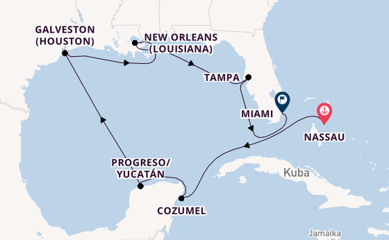 Karibik ab Nassau, Bahamas auf der EUROPA 2