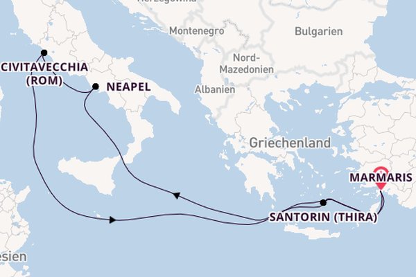 Mittelmeer ab Marmaris, Türkei auf der MSC Divina