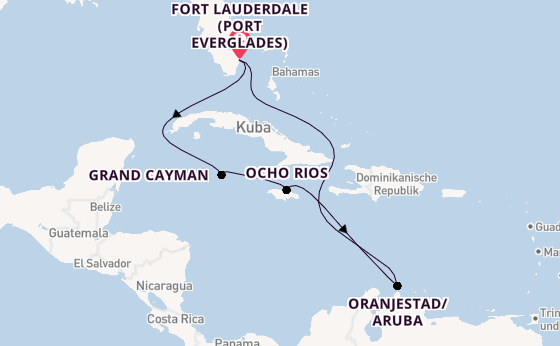 Karibik ab Fort Lauderdale (Port Everglades), USA auf der Regal Princess