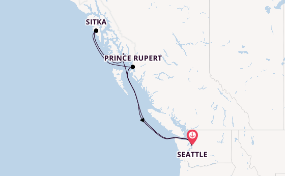 Alaska & West Canada from Seattle, Washington, USA with the Brilliant Lady