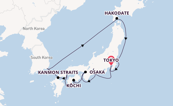 Japan from Tokyo, Japan with the Sapphire Princess
