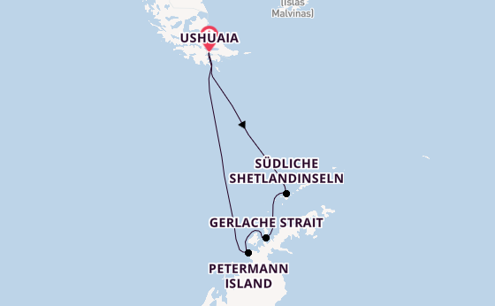 Antarktis ab Ushuaia, Argentinien auf der MS Roald Amundsen
