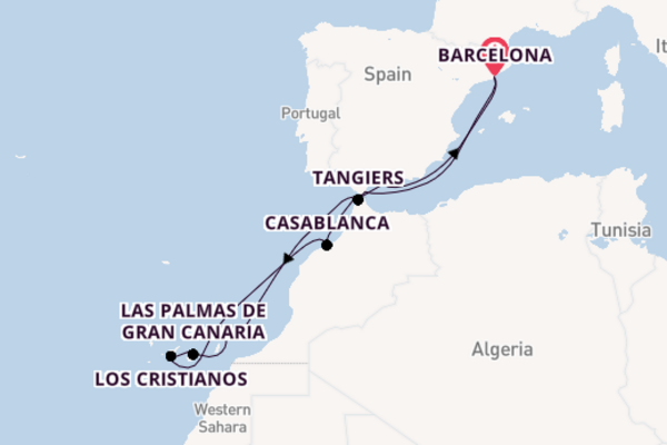 Western Mediterranean from Barcelona with the Celebrity Infinity
