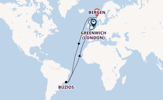 Transatlantic from Bergen, Norway with the Viking Mira